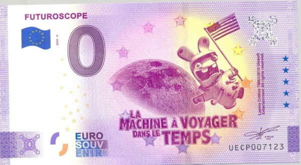 86 JAUNAY CLAN 2020-6 FUTUROSCOPE MACHINE A VOYAGER DANS LE TEMPS BILLET SOUVENIR 0 EURO NEUF