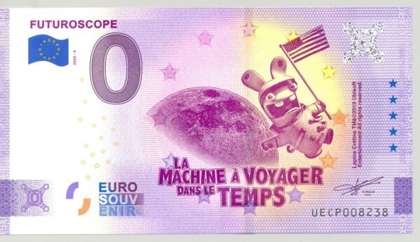 86 JAUNAY CLAN 2020-6 FUTUROSCOPE MACHINE A VOYAGER DANS LE TEMPS VERSION ANNIVERSAIRE BILLET SOUVENIR 0 EURO NEUF