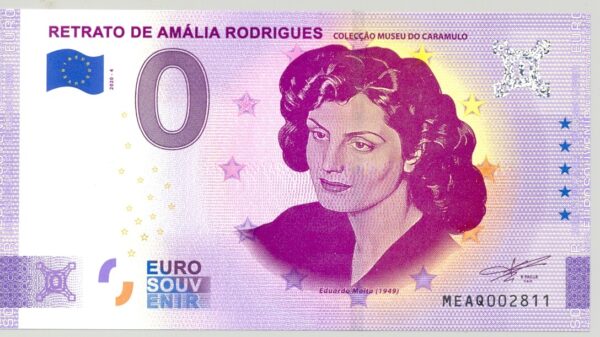 PORTUGAL 2020- 4 RETRATO DE AMALIA RODRIGUES VERSION ANNIVERSAIRE BILLET SOUVENIR 0 EURO TOURISTIQUE NEUF