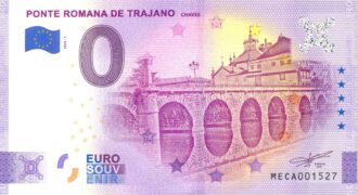 PORTUGAL 2020-1 PONTE ROMANA DE TRAJANO BILLET SOUVENIR 0 EURO TOURISTIQUE NEUF