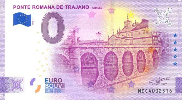 PORTUGAL 2020-1 PONTE ROMANA DE TRAJANO VERSION ANNIVERSAIRE BILLET SOUVENIR 0 EURO TOURISTIQUE NEUF
