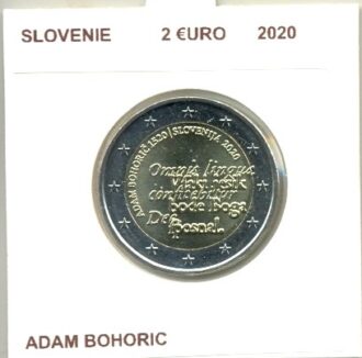 SLOVENIE 2020 2 EURO COMMEMORATIVE ADAM BOHORIC SUP