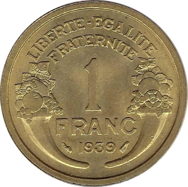FRANCE 1 FRANC MORLON 1939 SUP N1