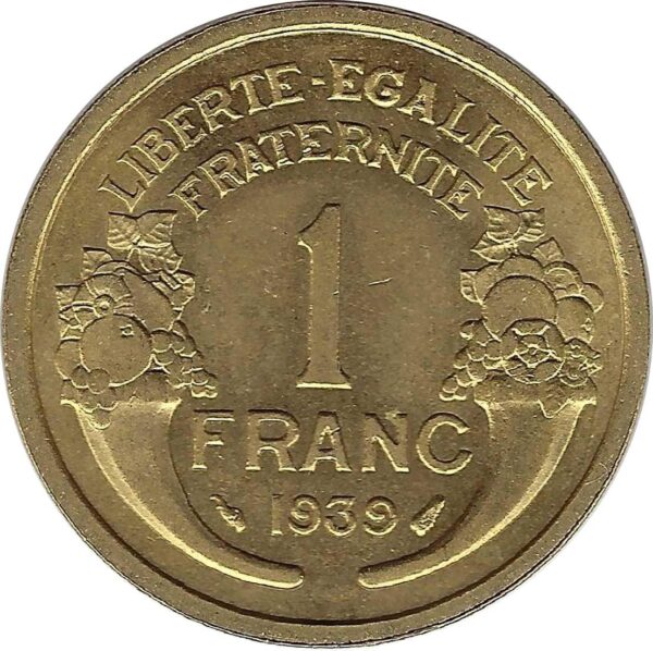 FRANCE 1 FRANC MORLON 1939 SUP N2