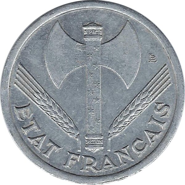 FRANCE 1 FRANC BAZOR 1943 poids faible TTB