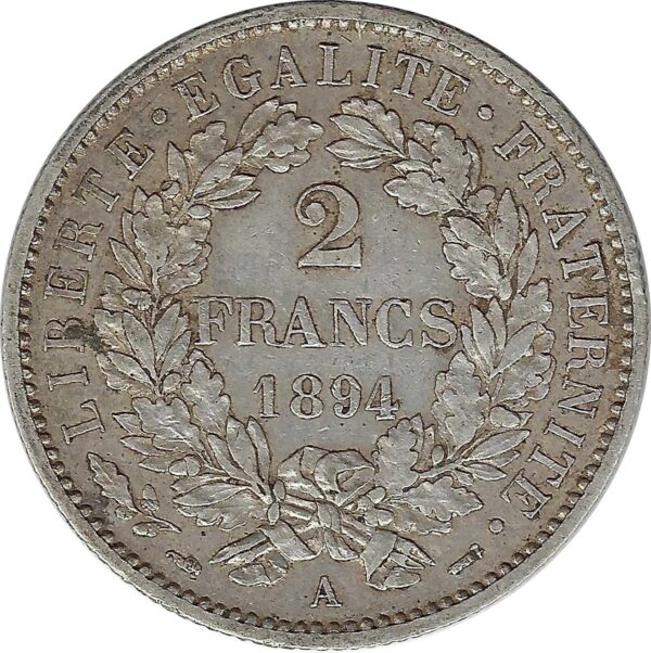FRANCE 2 FRANCS CERES 1894 A (Paris) TTB N2