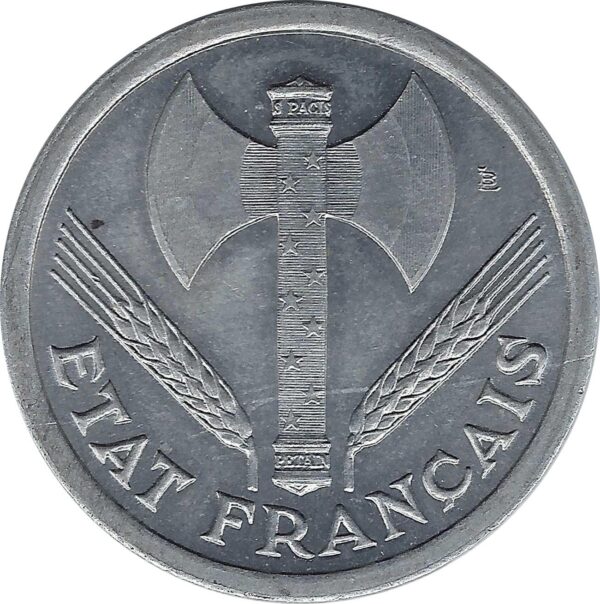 FRANCE 2 FRANCS BAZOR 1943 SUP