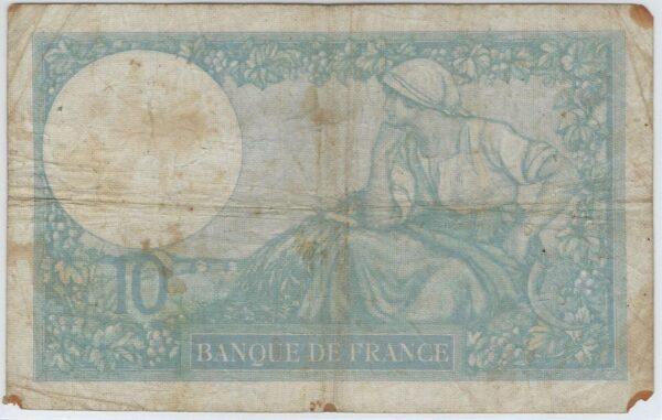 FRANCE 10 FRANCS MINERVE 6-4-1939 SERIE R.69302 TB