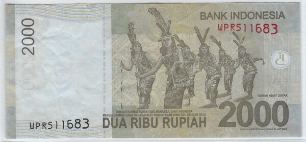 INDONESIE 2000 RUPIAH 2009/2015 SERIE WPR TTB+