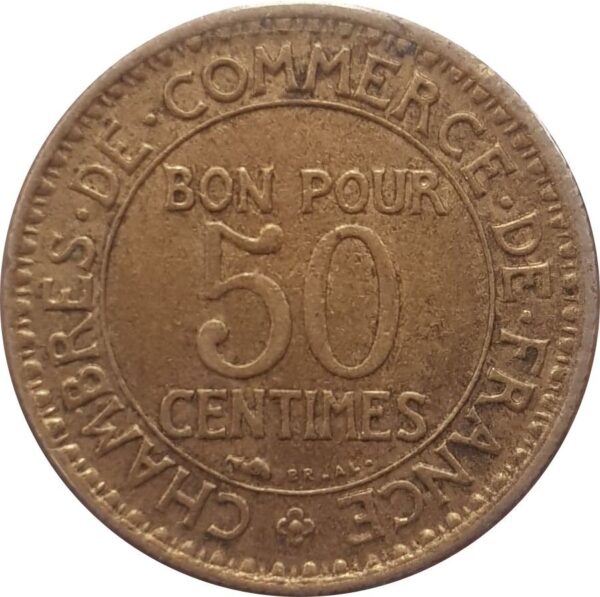 FRANCE 50 CENTIMES DOMARD 1928 TTB