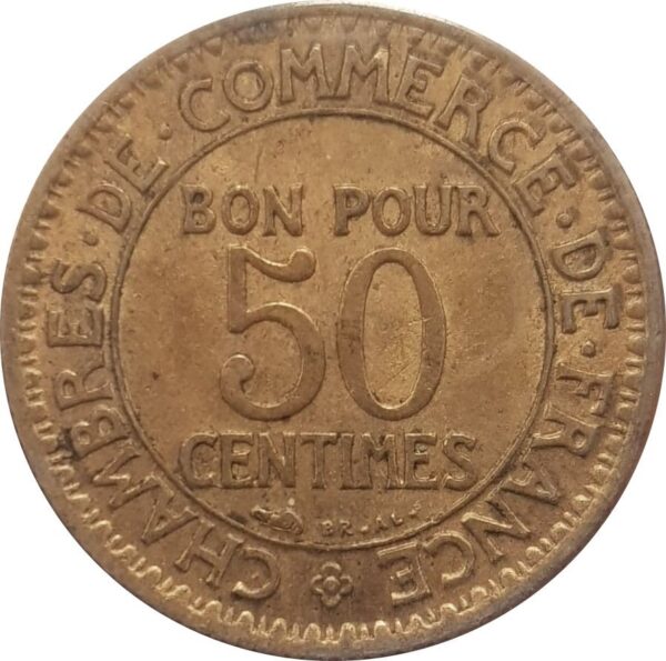 FRANCE 50 CENTIMES DOMARD 1922 TTB+
