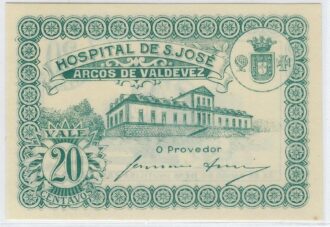 PORTUGAL 20 CENTAVOS HOSPITAL DE S. JOSE 1920 SPL