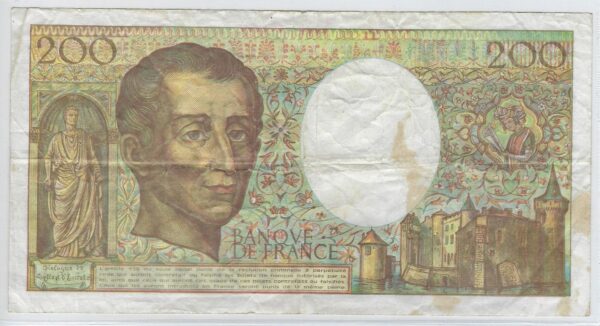 FRANCE 200 FRANCS MONTESQUIEU 1990 P.094 TTB