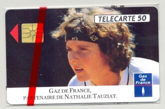 TELECARTE NSB 50 UNITES 03/92 GAZ DE FRANCE PARTENAIRE DE NATHALIE TAUZIAT F251