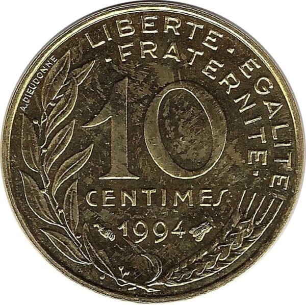 FRANCE 10 CENTIMES LAGRIFFOUL 1994 SUP/NC