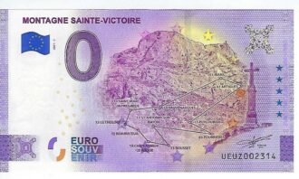 13 BERRE L'ETANG 2021-1 MONTAGNE SAINTE-VICTOIRE VERSION ANNIVERSAIRE BILLET SOUVENIR 0 EURO NEUF