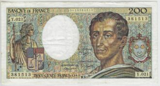 FRANCE 200 FRANCS MONTESQUIEU 1983 Y.021 TTB+