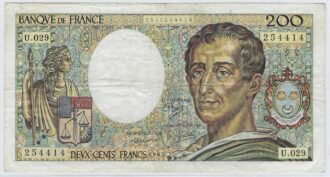 FRANCE 200 FRANCS MONTESQUIEU 1985 U.029 TTB