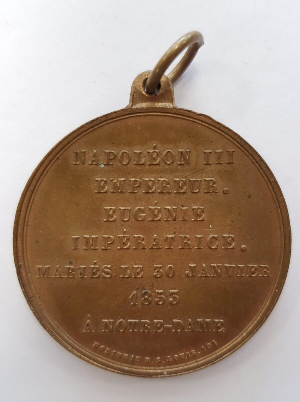 MEDAILLE - NAPOLEON III ET EUGENIE 1853 TTB+