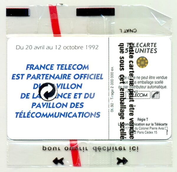 TELECARTE NSB 50 UNITE 06/92 EXPOSITION UNIVERSELLE DE SEVILLE 1992 F279