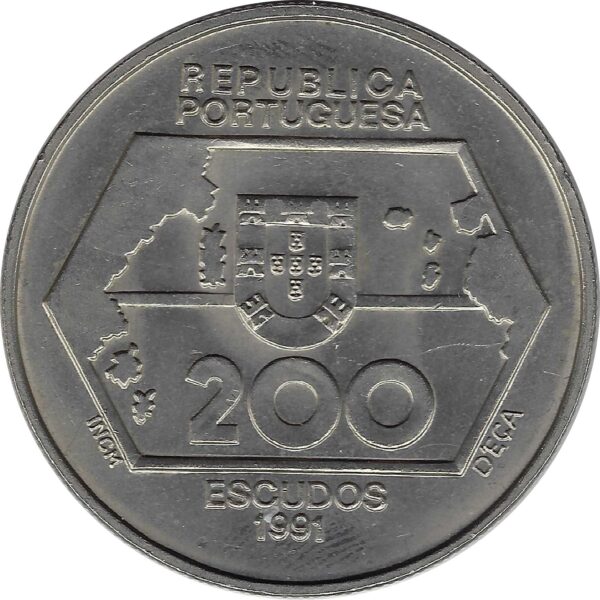 PORTUGAL 200 ESCUDOS 1991 NAVIGATION OCCIDENT SUP-