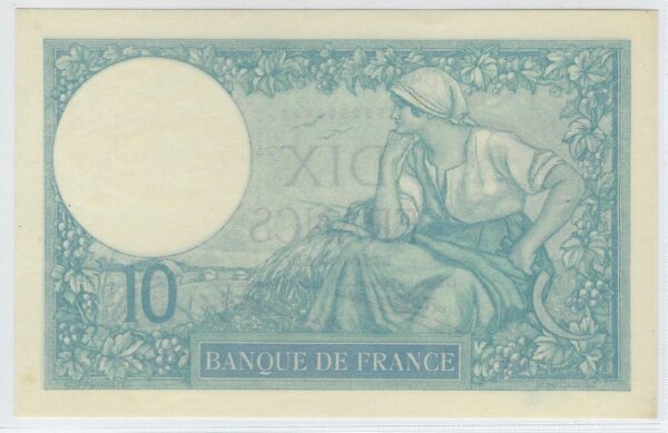 FRANCE 10 FRANCS MINERVE 21-1-1932 SERIE W.62544 SPL