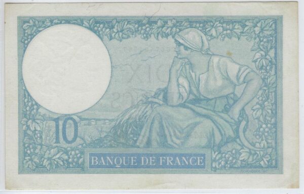 FRANCE 10 FRANCS MINERVE 2-1-1941 SERIE G.82698 SUP