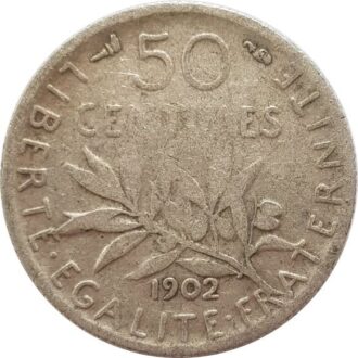 FRANCE 50 CENTIMES ROTY 1902 TB