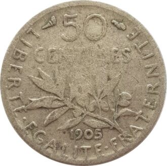 FRANCE 50 CENTIMES ROTY 1905 TB-
