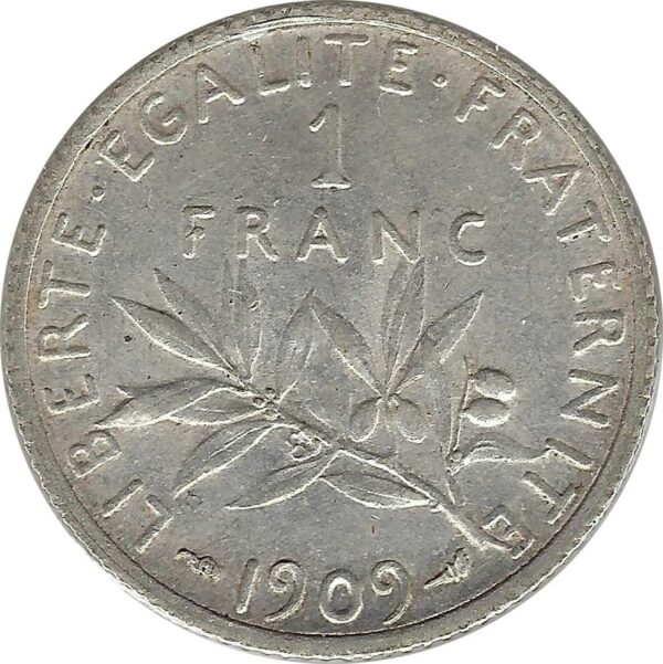 FRANCE 1 FRANC SEMEUSE 1909 SUP-