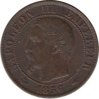 FRANCE 5 CENTIMES NAPOLEON III 1856 A (Paris) TTB+