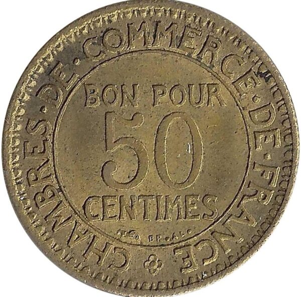 FRANCE 50 CENTIMES DOMARD 1921 SUP-