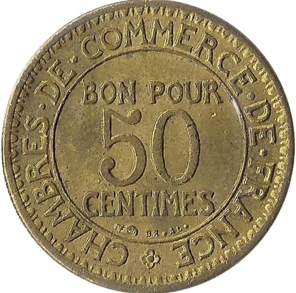 FRANCE 50 CENTIMES DOMARD 1923 SUP