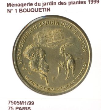 75 PARIS MENAGERIE DU JARDIN DES PLANTES N1 BOUQUETIN 1999 SUP-