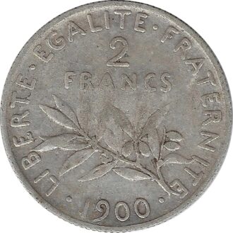 FRANCE 2 FRANCS SEMEUSE 1900 TB
