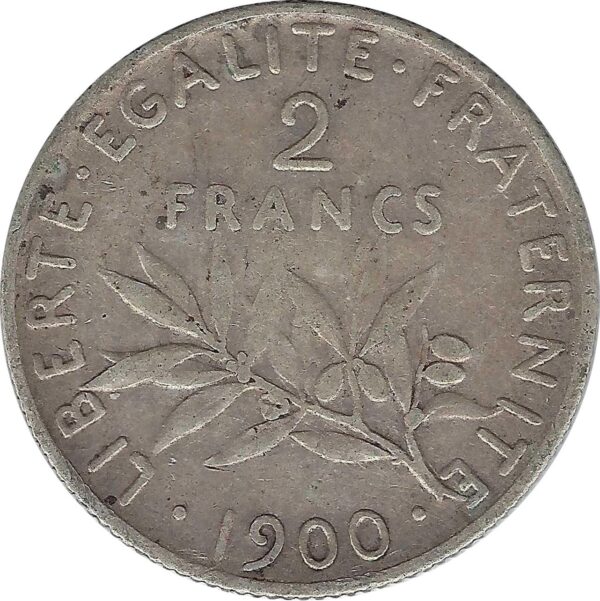 FRANCE 2 FRANCS SEMEUSE 1900 TB+