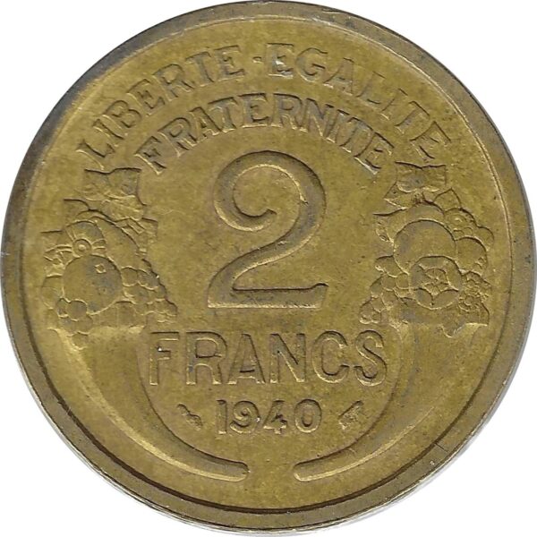 FRANCE 2 FRANCS MORLON 1940 TTB