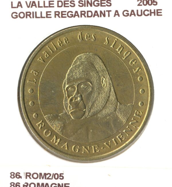 86 ROMAGNE LA VALLE DES SINGES GORILLE REGARDANT A GAUCHE 2005 SUP-