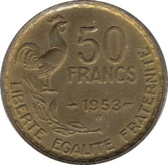 FRANCE 50 FRANCS GUIRAUD 1953 B SUP