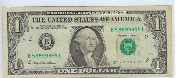 AMERIQUE U.S.A. (New York) 1 DOLLAR 1995 SERIE B58899854L TB+