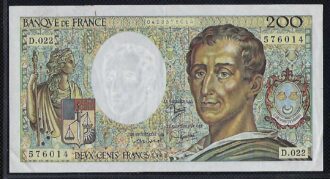 FRANCE 200 FRANCS MONTESQUIEU 1992 SERIE D .022 SUP