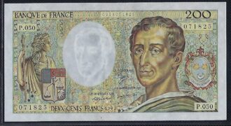 FRANCE 200 FRANCS MONTESQUIEU 1987 SERIE P.050 SPL