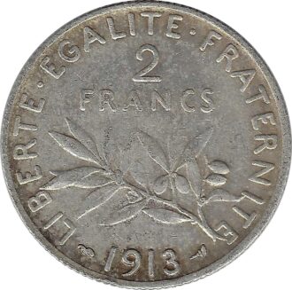 FRANCE 2 FRANCS SEMEUSE 1913 TTB N3