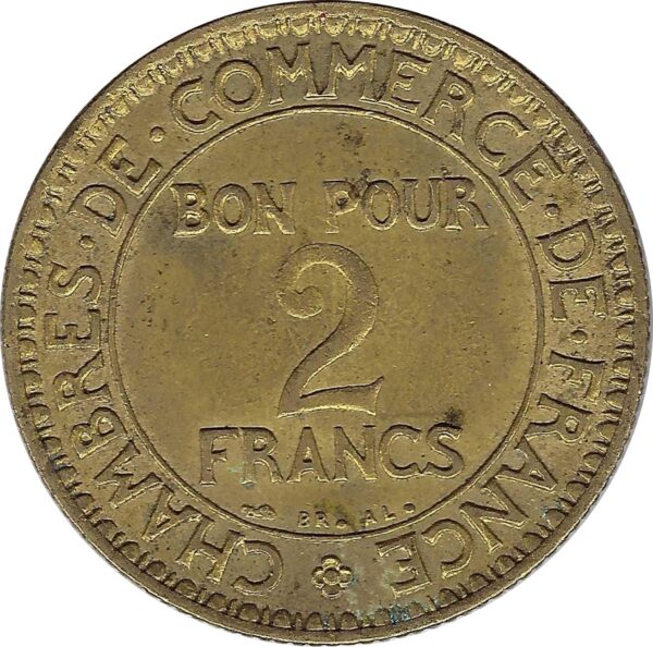 FRANCE 2 FRANCS DOMARD 1922 2 OUVERTS SUP-
