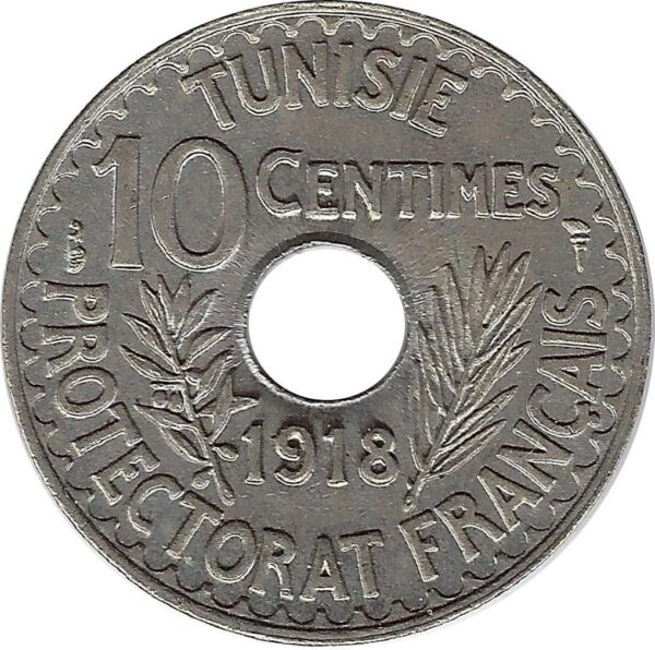 TUNISIE 10 CENTIMES 1918 SUP