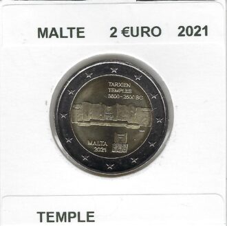 MALTE 2021 2 EURO COMMEMORATIVE TEMPLE SUP-