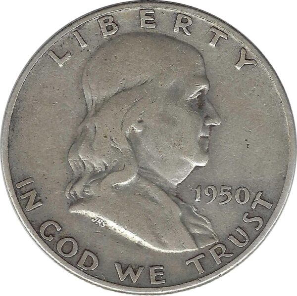 AMERIQUE (U.S.A) HALF DOLLAR FRANKLIN (1/2 DOLLAR) 1950 D TB+