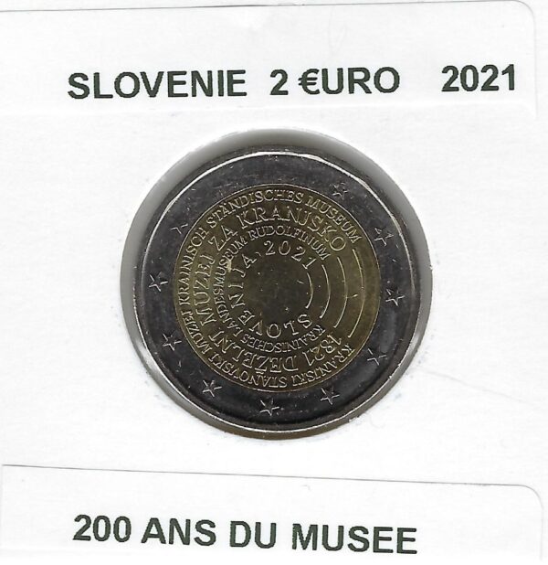 SLOVENIE 2021 2 EURO COMMEMORATIVE 200 ANS DU MUSEE SUP
