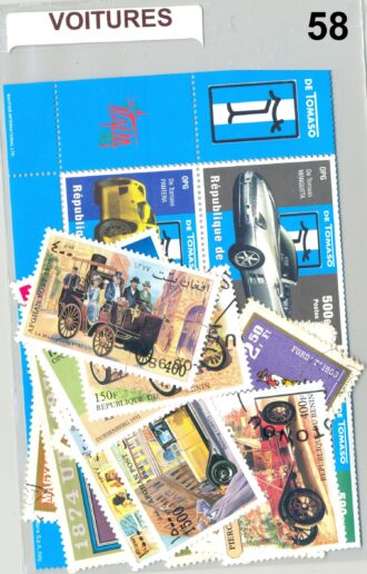 TIMBRES VOITURES DIFFERENTS NEUF ET OBLITERES *58