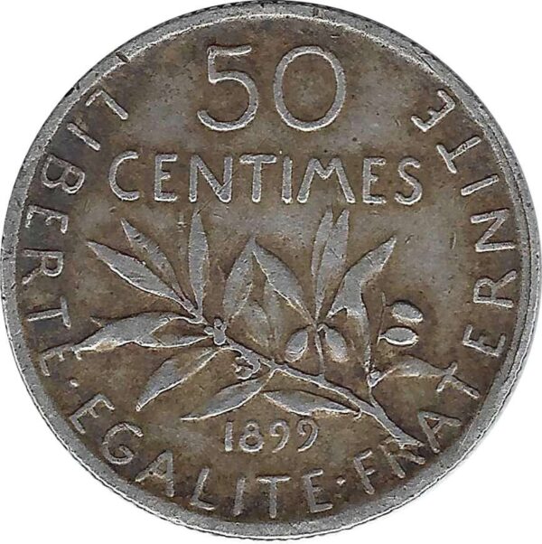FRANCE 50 CENTIMES ROTY 1899 TB+
